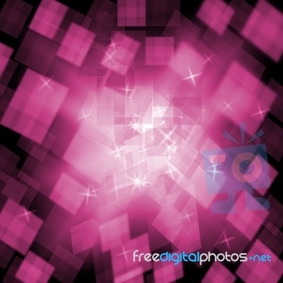 Pink Cubes Background Means Girly Style Or Digital Concept Stock Image