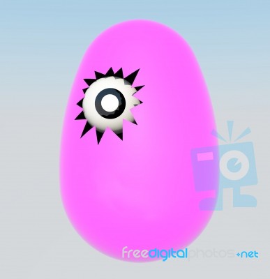 Pink Easter Egg Stock Image