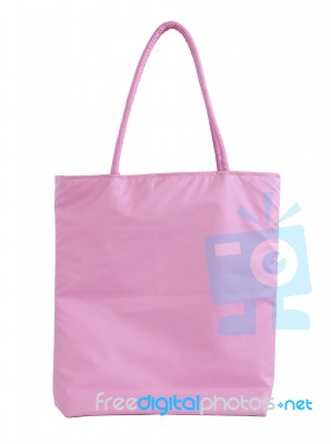 Pink Fabric Bag Stock Photo