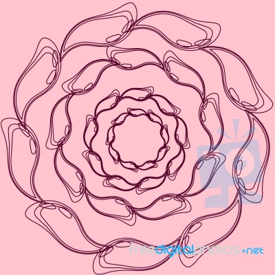 Pink Flower Design Stock Image