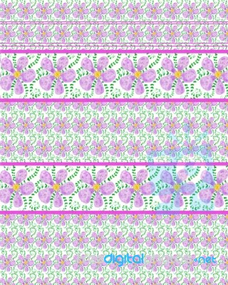 Pink Flower Stripe Pattern Stock Image