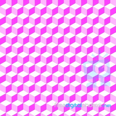 Pink Geometric Volume Seamless Pattern Background 001 Stock Image