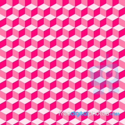 Pink Geometric Volume Seamless Pattern Background 002 Stock Image