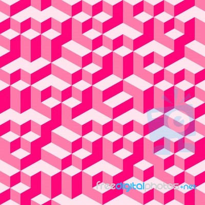 Pink Geometric Volume Seamless Pattern Background 004 Stock Image