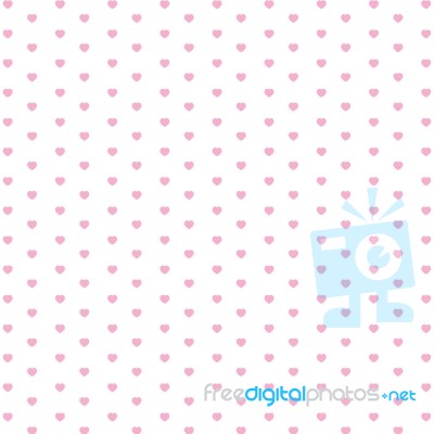 Pink Heart Isolated On White Background.  Holiday And Pink Heart Background Stock Image