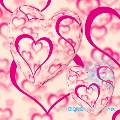 Pink Hearts Stock Image