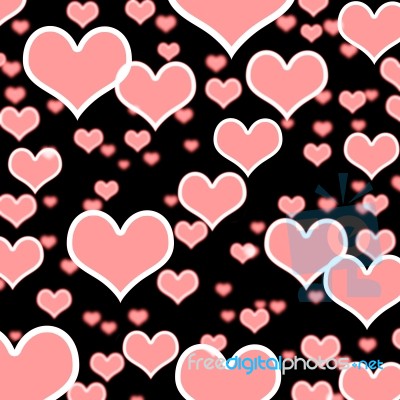 Pink Hearts Background Stock Image