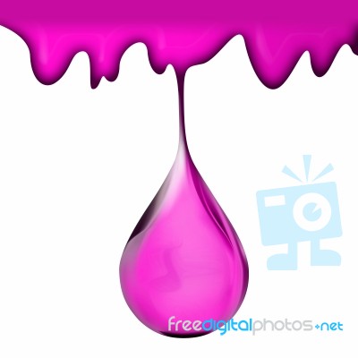 Pink Paint Drips Stock Image