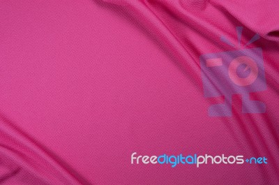 Pink Sport Fabric Texture Stock Photo