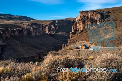 Pinturas River Canyon And The Cave Of The Hands - Argentina Stock Photo