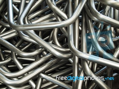 Pipe Bending Forming Stock Photo