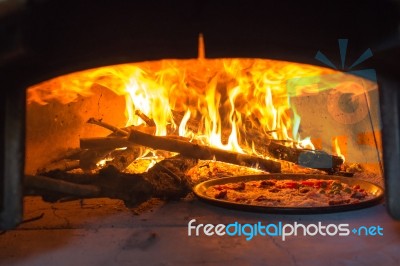 Pizza Oven Stock Photo