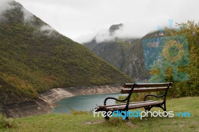 Place To Relax Overlooking The River Canyon Stock Photo