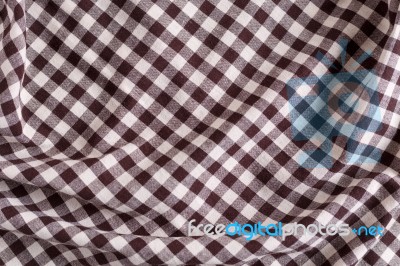 Plaid Tablecloth Background Stock Photo