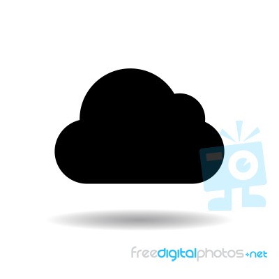 Plain Cloud Icon  Illustration Eps10 On White Background Stock Image