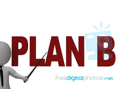 Plan B Showing Alternative Strategy Stock Image