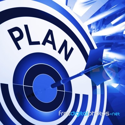 Plan Target Means Planning, Missions And Goals Stock Image