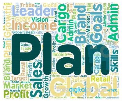 Plan Word Shows Schedule Agenda And Planning Stock Image