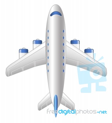 Plane On White Background Stock Image