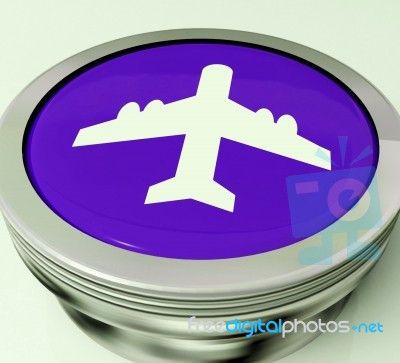 Plane Switch Means Travel Or Vacation Stock Image