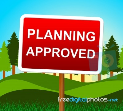 Planning Approved Means Plans Assurance And Verified Stock Image