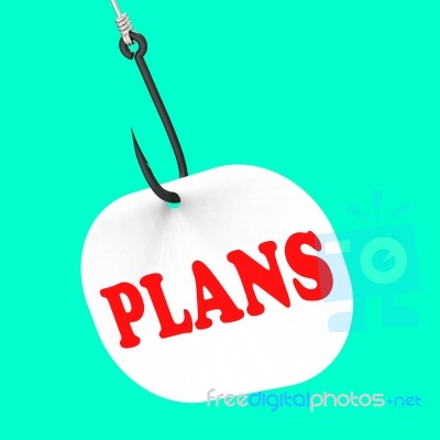 Plans On Hook Means Forecasting Or Aiming Stock Image