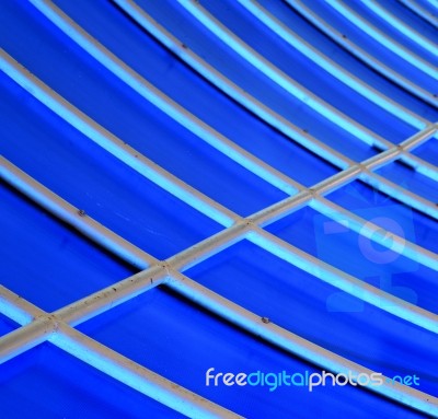 Plastic Abstract Asia  Kho Phangan Pier Roof Lomprayah    In Tha… Stock Photo