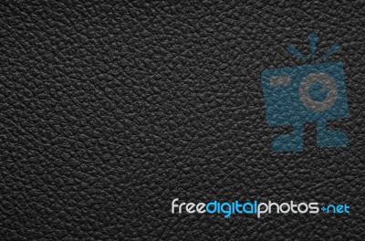 Plastic Black Dark Leather Background Or Texture Stock Photo