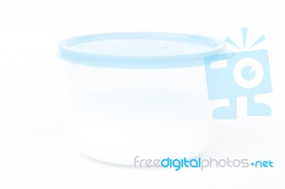 Plastic Food Containers Isolated On White Background Stock Photo