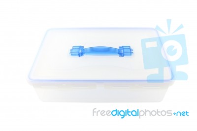 Plastic Food Storage Container Isolated Stock Photo