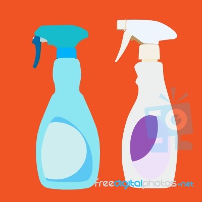 Plastic Spray Bottles Stock Image