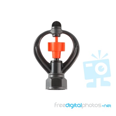 Plastic Sprinkler Head On White Background Stock Photo