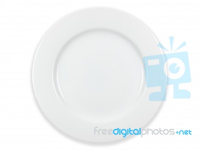 Plate On White Stock Image