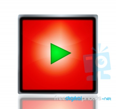 Play Sign Icon Button Stock Image