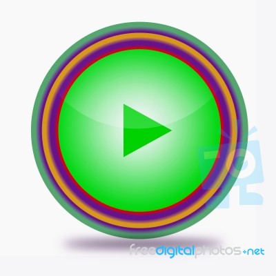 Play Sign Icon Button Stock Image