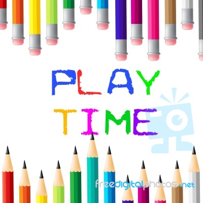 Play Time Indicates Toddlers Enjoyment And Youngster Stock Image