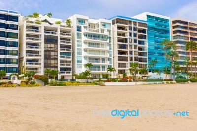 Playa De Chipipe In Salinas, Ecuador Stock Photo