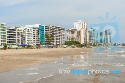 Playa De Chipipe In Salinas, Ecuador Stock Photo