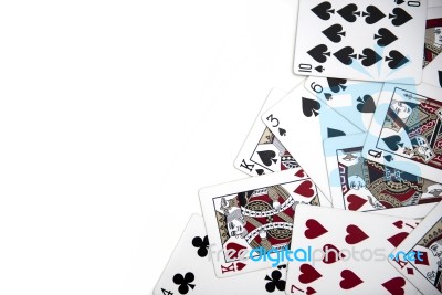 Playing Cards Background Stock Photo