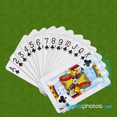 Playing Cards Clubs Suit Stock Photo