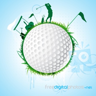 Playing Golf Stock Image