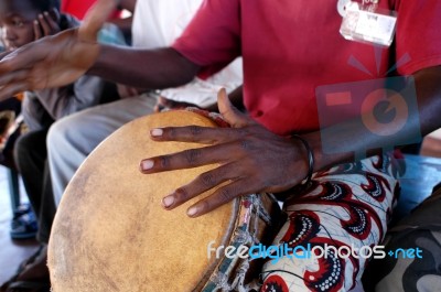 Playing Music Stock Photo