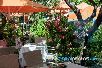 Plaza De Los Naranjos In Marbella Stock Photo