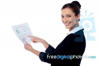 Please Look The Business Report Stock Photo