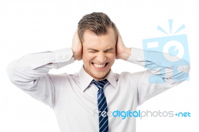 Please Stop It, I Don't Wish To Hear ! Stock Photo