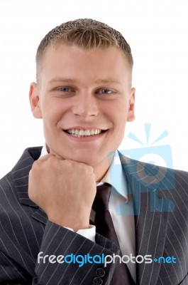 Pleased Businessman Stock Photo