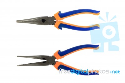 Pliers Two Color Handle Stock Photo