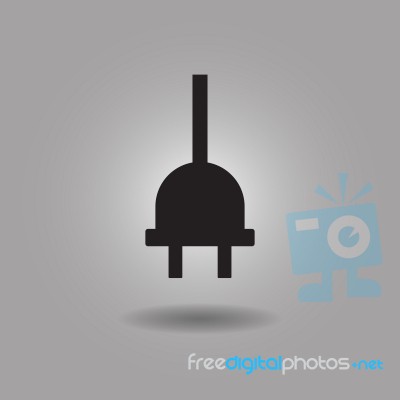 Plug Icon  Illustration Eps10 On Grey Background Stock Image