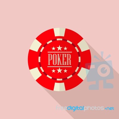 Poker Chip  Illustraion Stock Image