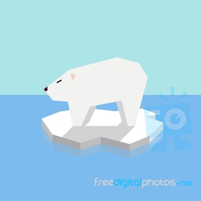 Polar Bear On An Ice Floe Stock Image